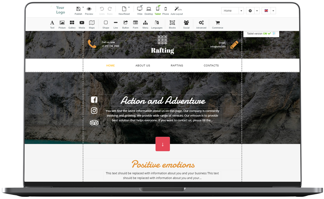 Sitebuilder screenshot